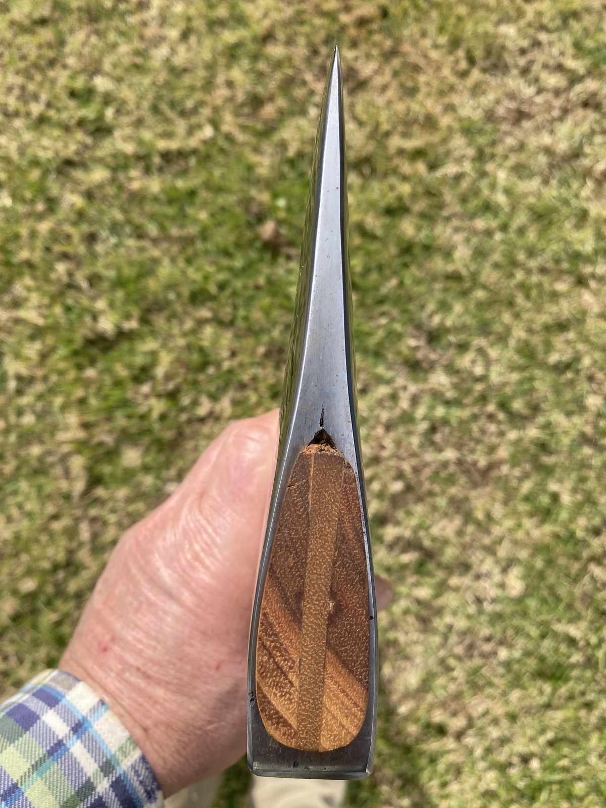Vintage restored Australian Hytest 4&1/2lb Axe: New Spotted Gum Handle.