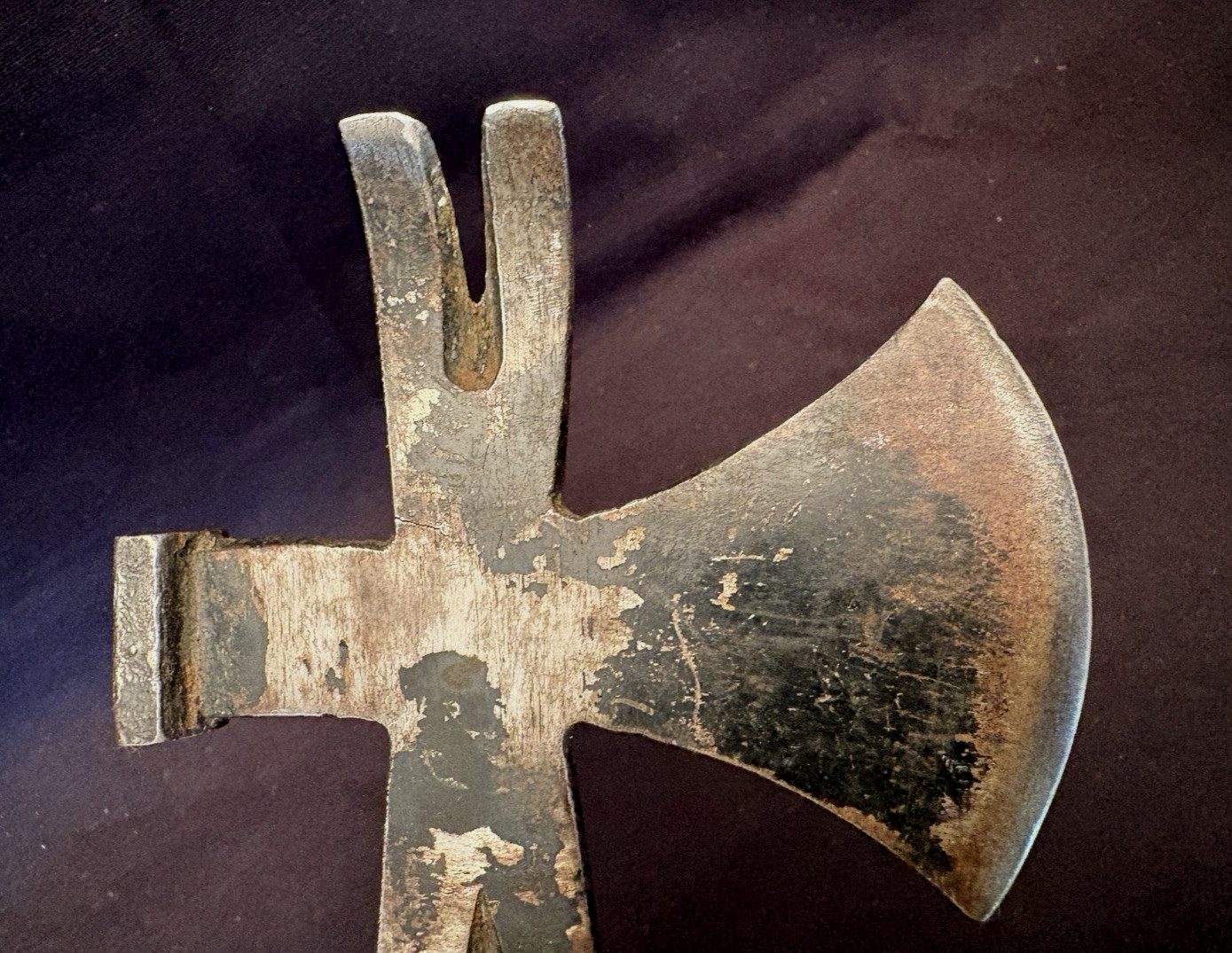 Heavy-Duty 13″ Vintage Unmarked Tomahawk Crate Hammer Pry Bar Multi-Tool