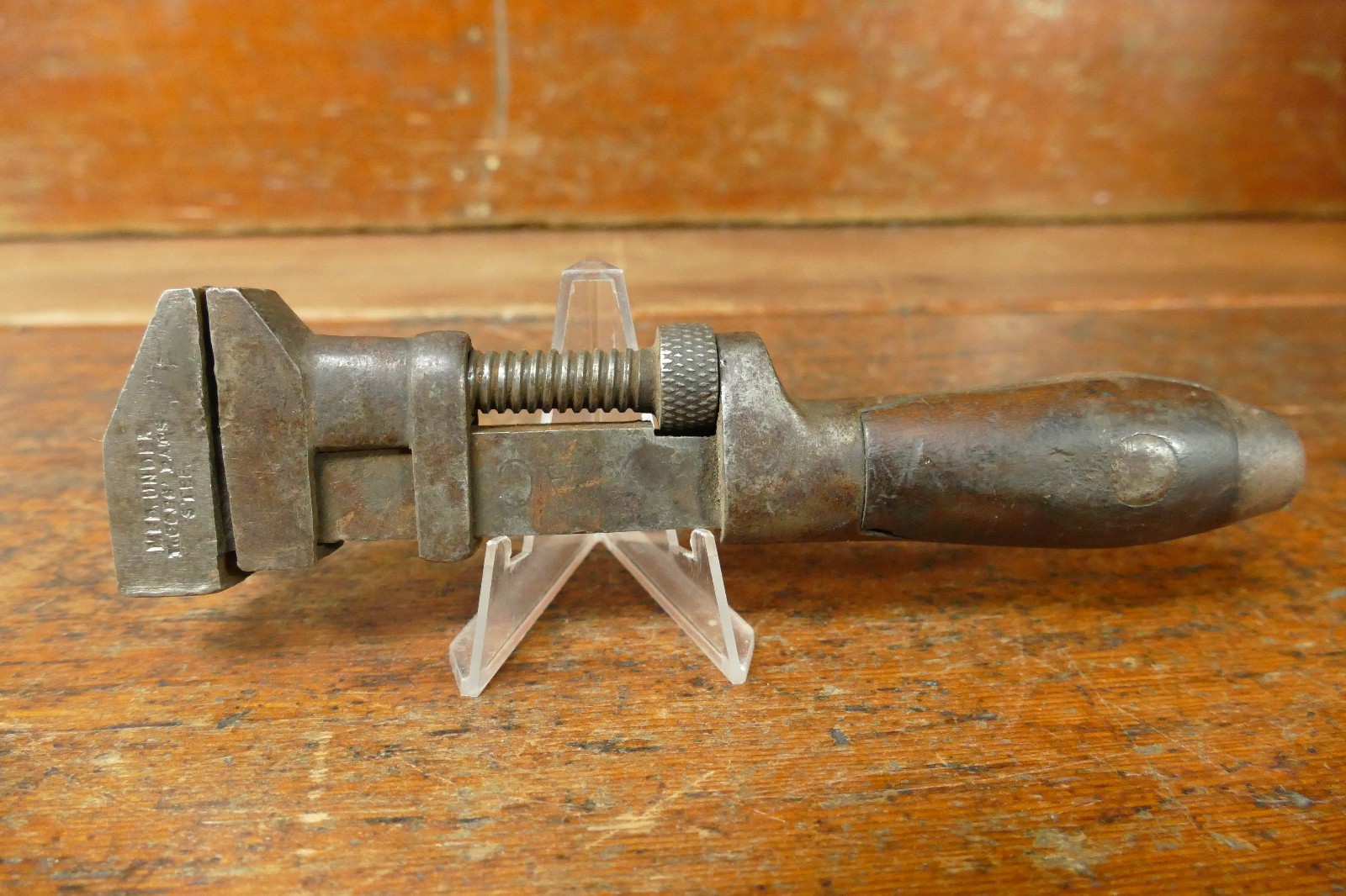Antique Vintage L. Coes Wrench Co. 6.5″ Monkey Wrench Worcester Mass. USA