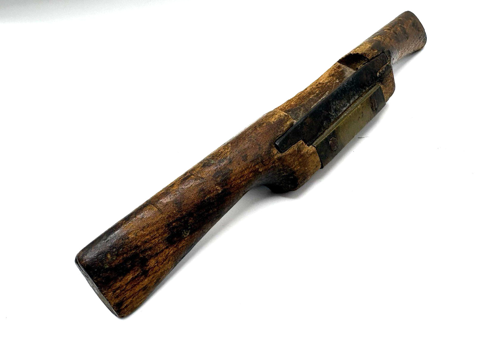 Antique Travisher Spoke Shave Draw Knife Scorp Brass Knobs Wrought Blade