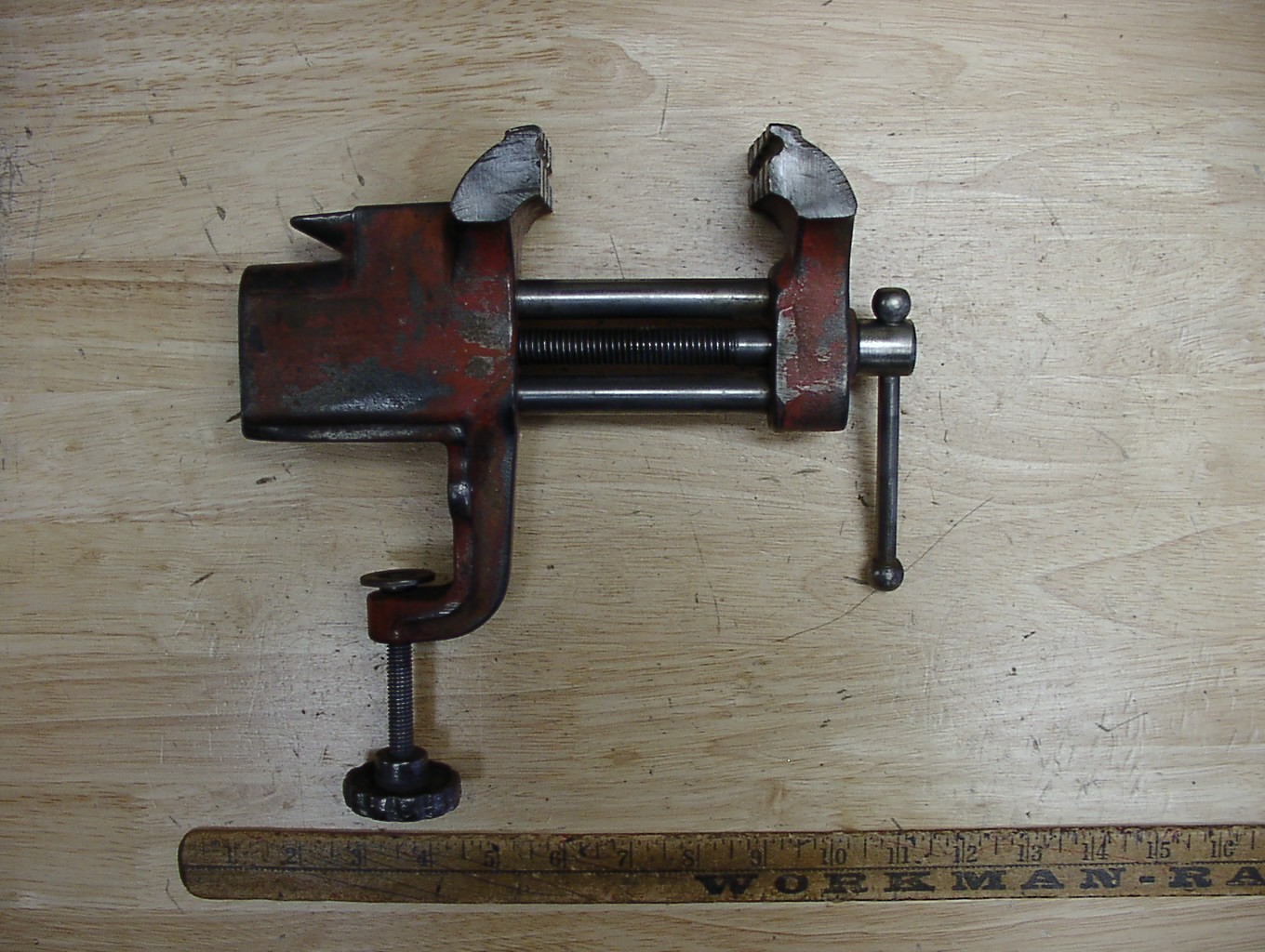Vntg Grinder Mfg. Co. Super M-53USA Anvil Bench Vise,3-1/6″ Jaws,2-7/8″ Cap.,VGC