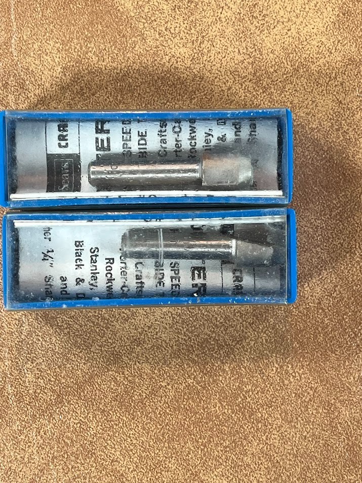 VINTAGE CRAFTSMAN ROUTER BIT #9-2541 1/4″ SHAFT 7/16″ BIT MADE IN USA Lot of 2