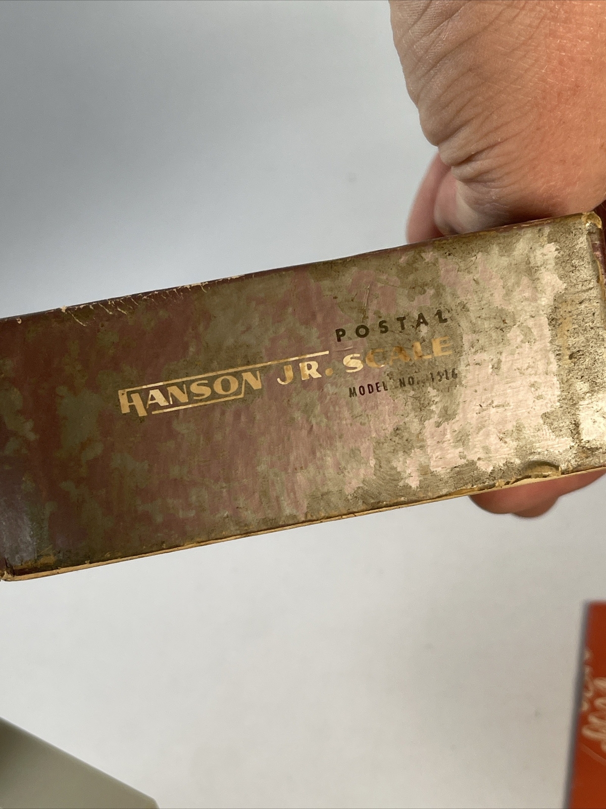 Vintage Hanson Jr Postal Scale Model 1516 One pound by 1/2 Oz 1950s Box & Manual