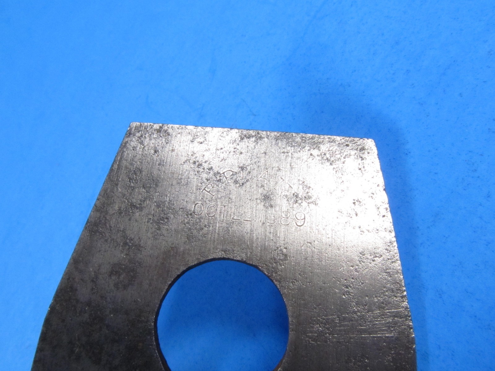parts – 2-1/8″ iron blade cutter for Birmingham “B” Plane w/ Oct 22, 1889 patent