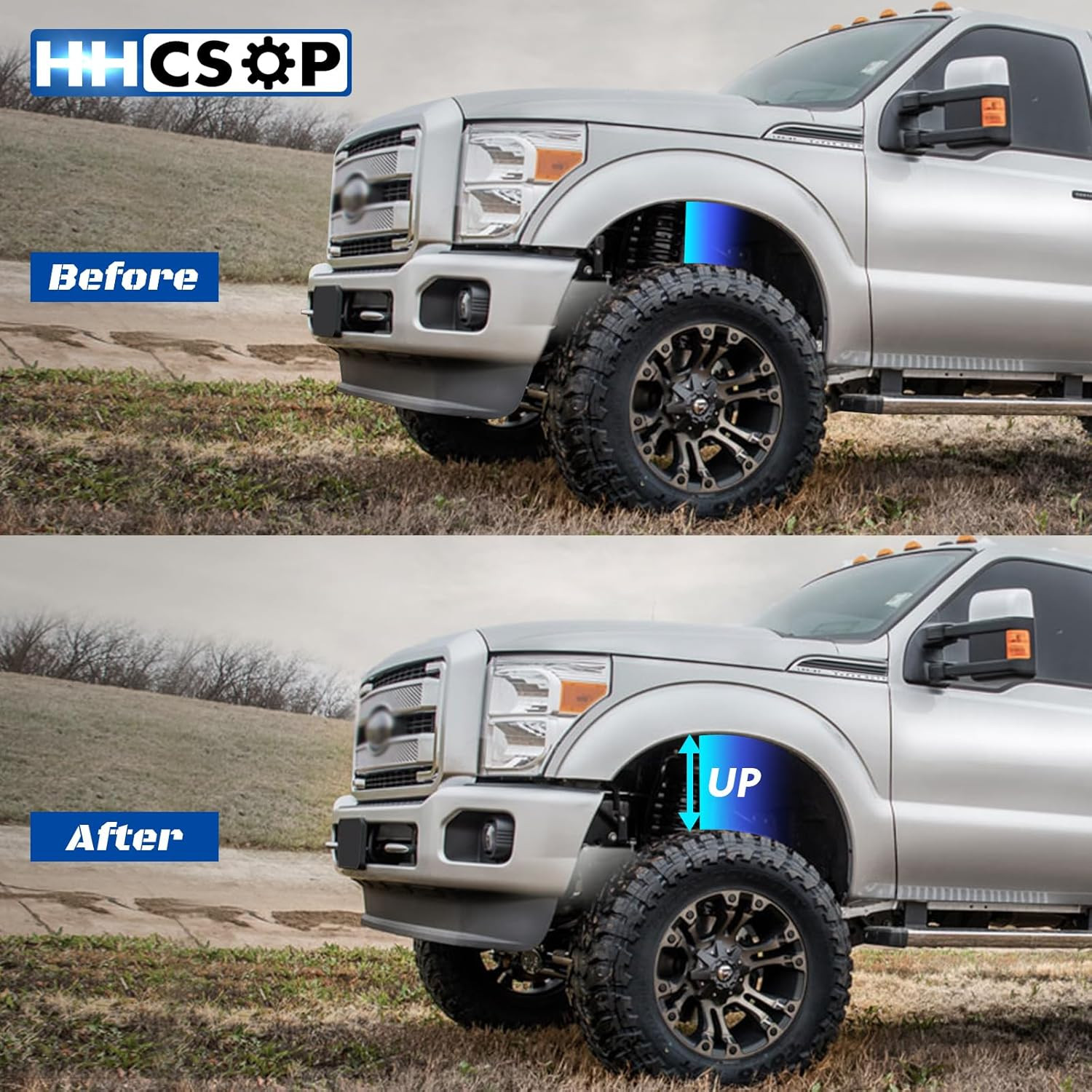 2″ Front Leveling Lift Kit for 2007-2023 Chevy Silverado 1500 GMC Sierra 1500 2W