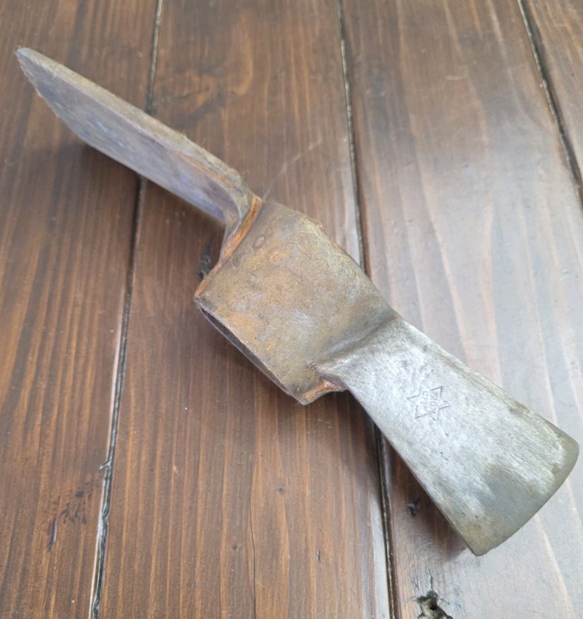 Vintage IRON CITY Double Bit Axe Head / Grub Hoe Mattock Head