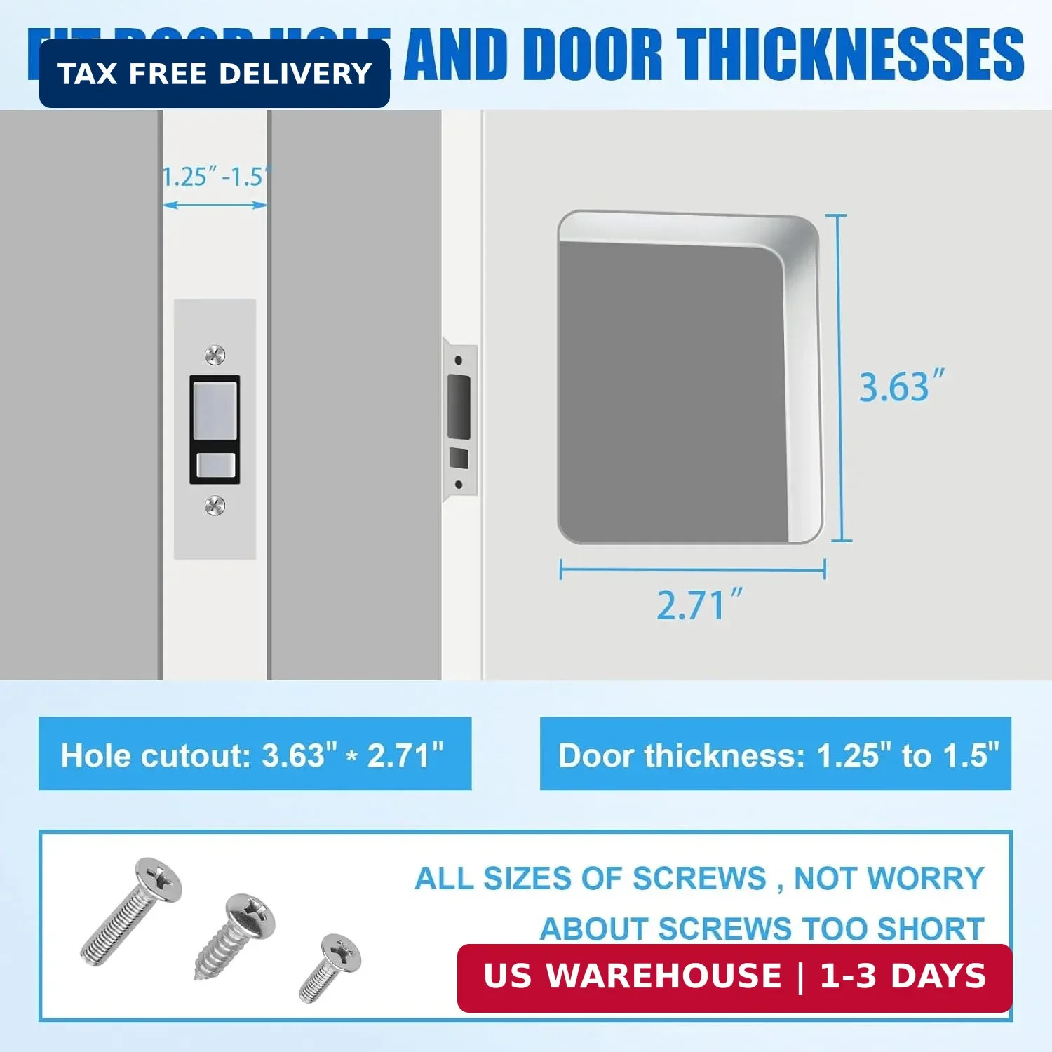 White RV Door Lock Replacement, RV Door Lock Latch Handle with Paddle Deadbolt 4