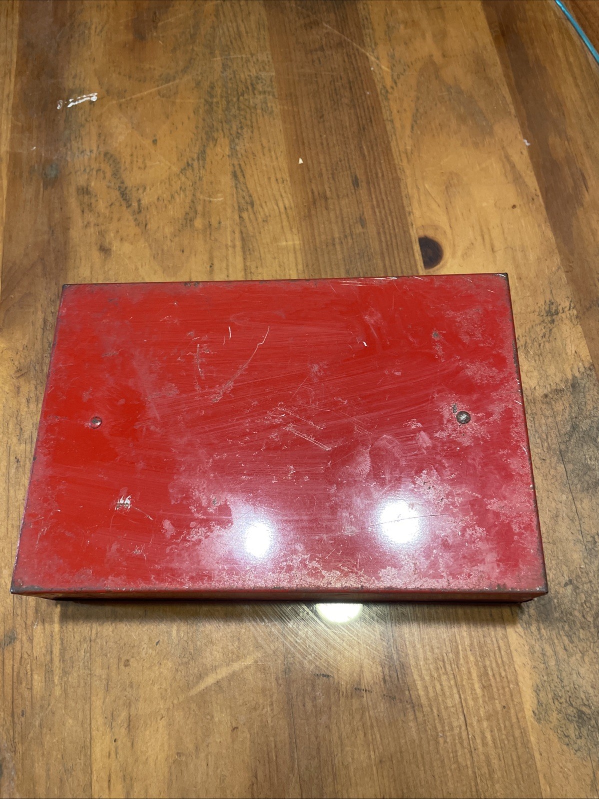Vtg TRICO Genuine Parts Metal Box Auto Advertising Storage Compartments Organize