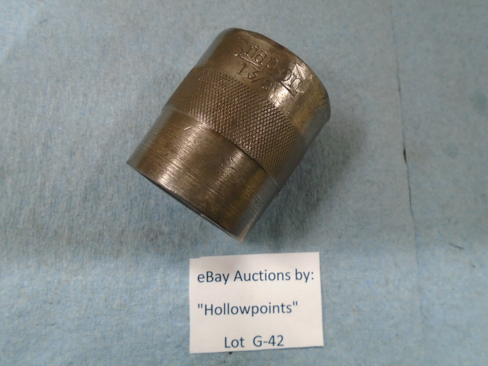 Snap-On 5/8″ Drive 1-3/8″ Socket w/ Cold Broach Marks 1920’s OLD Snap On G42