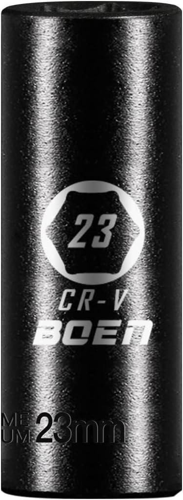 BOEN 3/8″ Drive Deep Impact Socket Premium Impact Socket 23mm