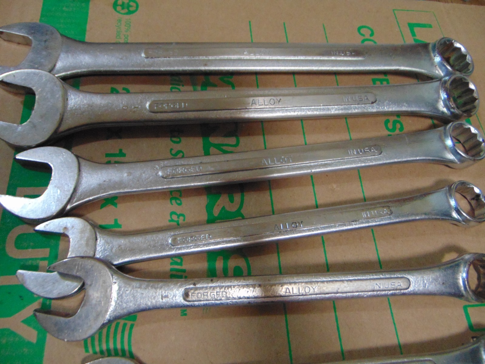 Vintage 1960s 6 Piece SK S-K Wayne 7/8 To 1-1/4″ Combination Wench Set USA Tool