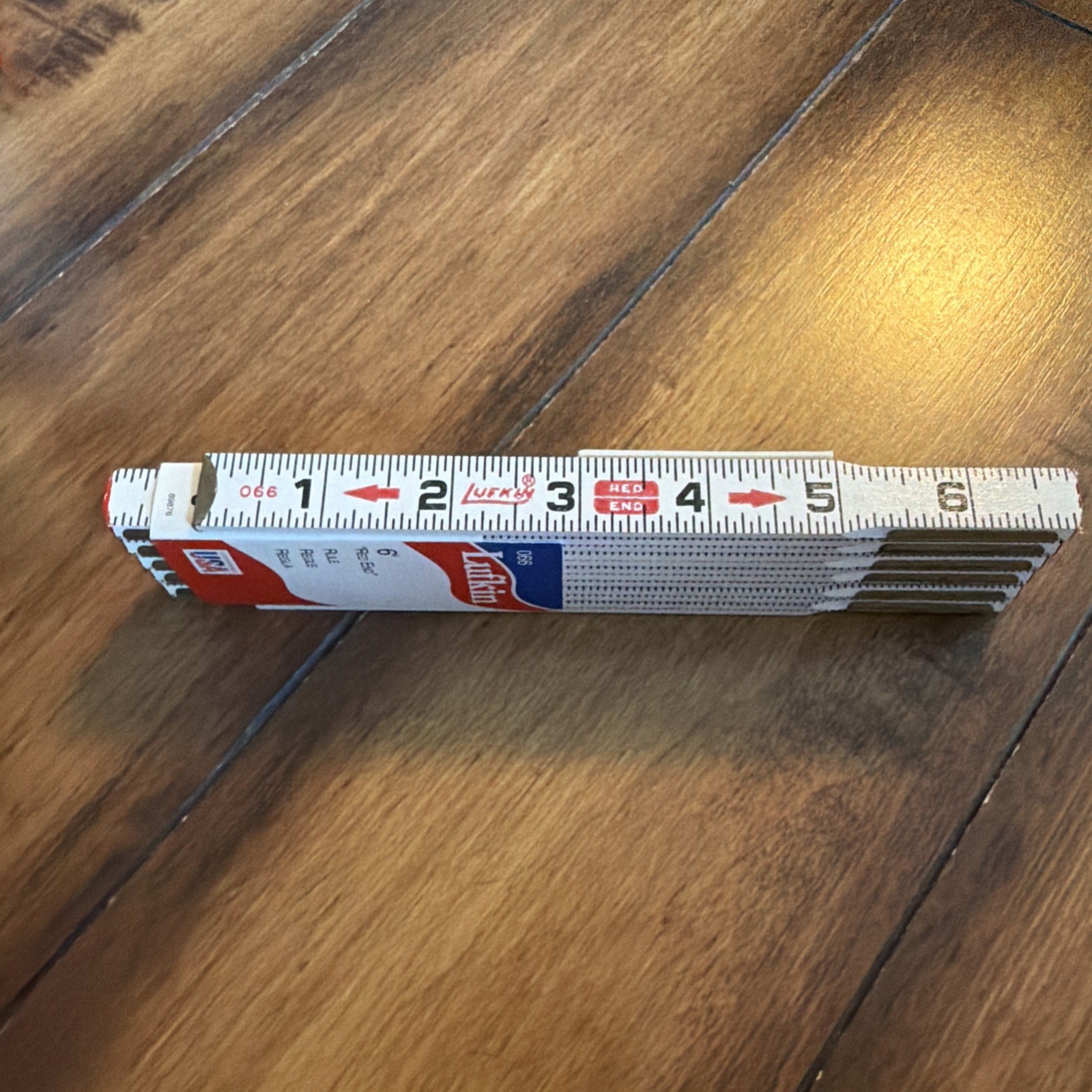 Vintage NOS LUFKIN 6′ Red End Folding Ruler 066 New 72″ 🇺🇸 USA MADE