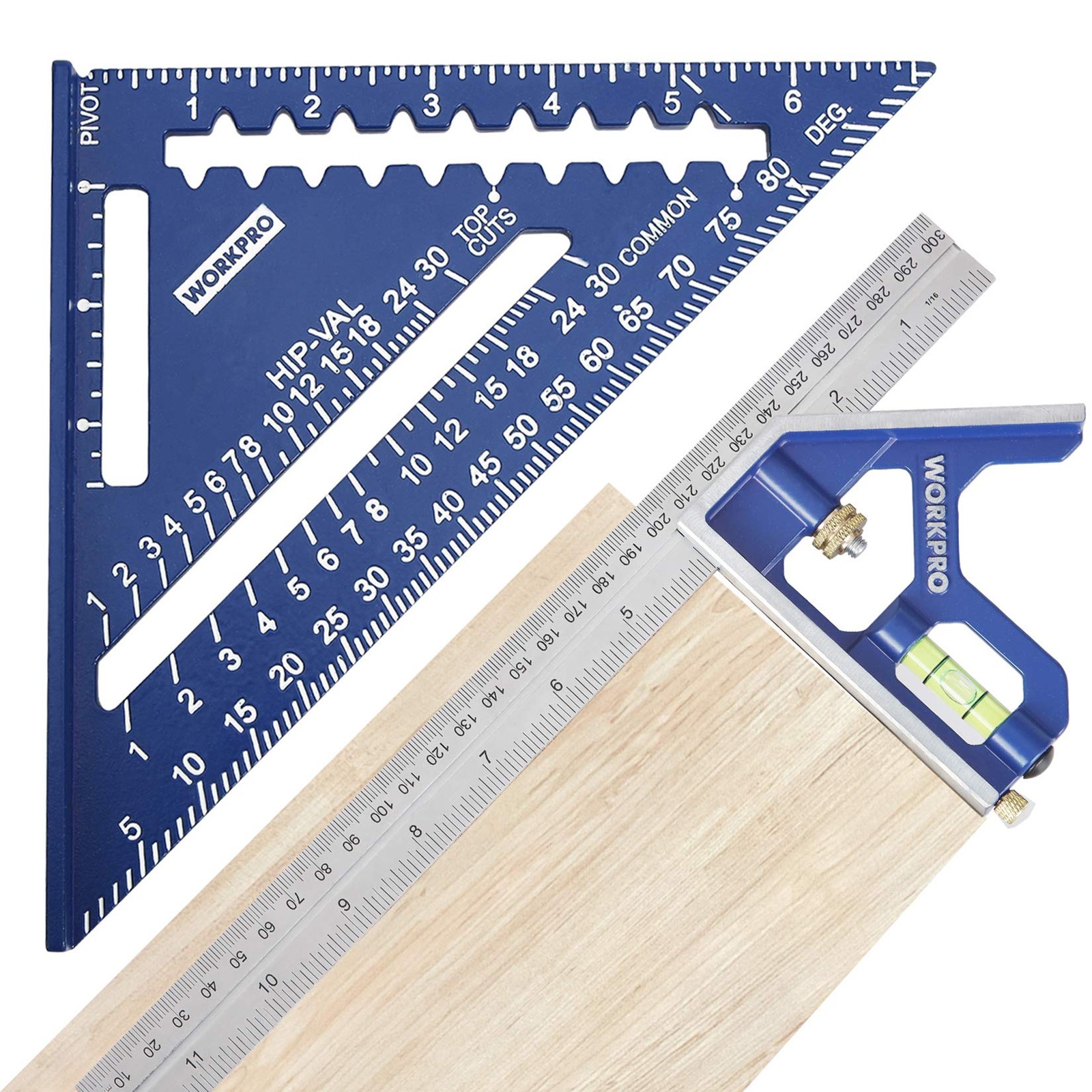 Aluminum Alloy Carpenter Square and Zinc-Alloy Square Ruler Set