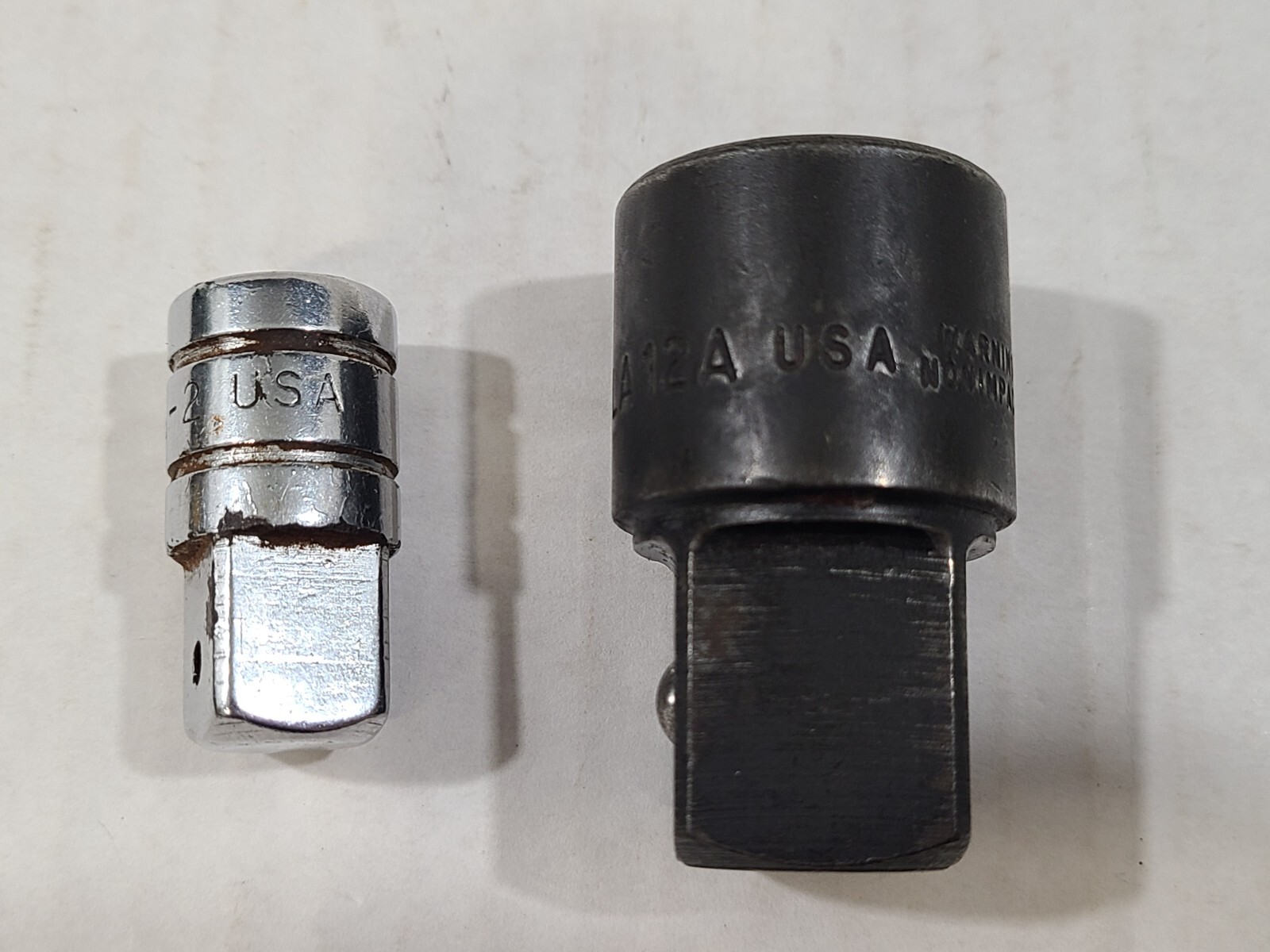 Lot Of 2 Vintage Snap-On Drive Adaptors 3/8″ To 1/2″ Drive & 1/2″ To 3/4″ U.S.A