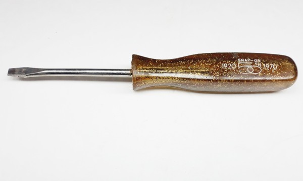 Vtg Snap-on ▪️50th Anniversary▪️ Gold Sparkle HANDLE SCREWDRIVER