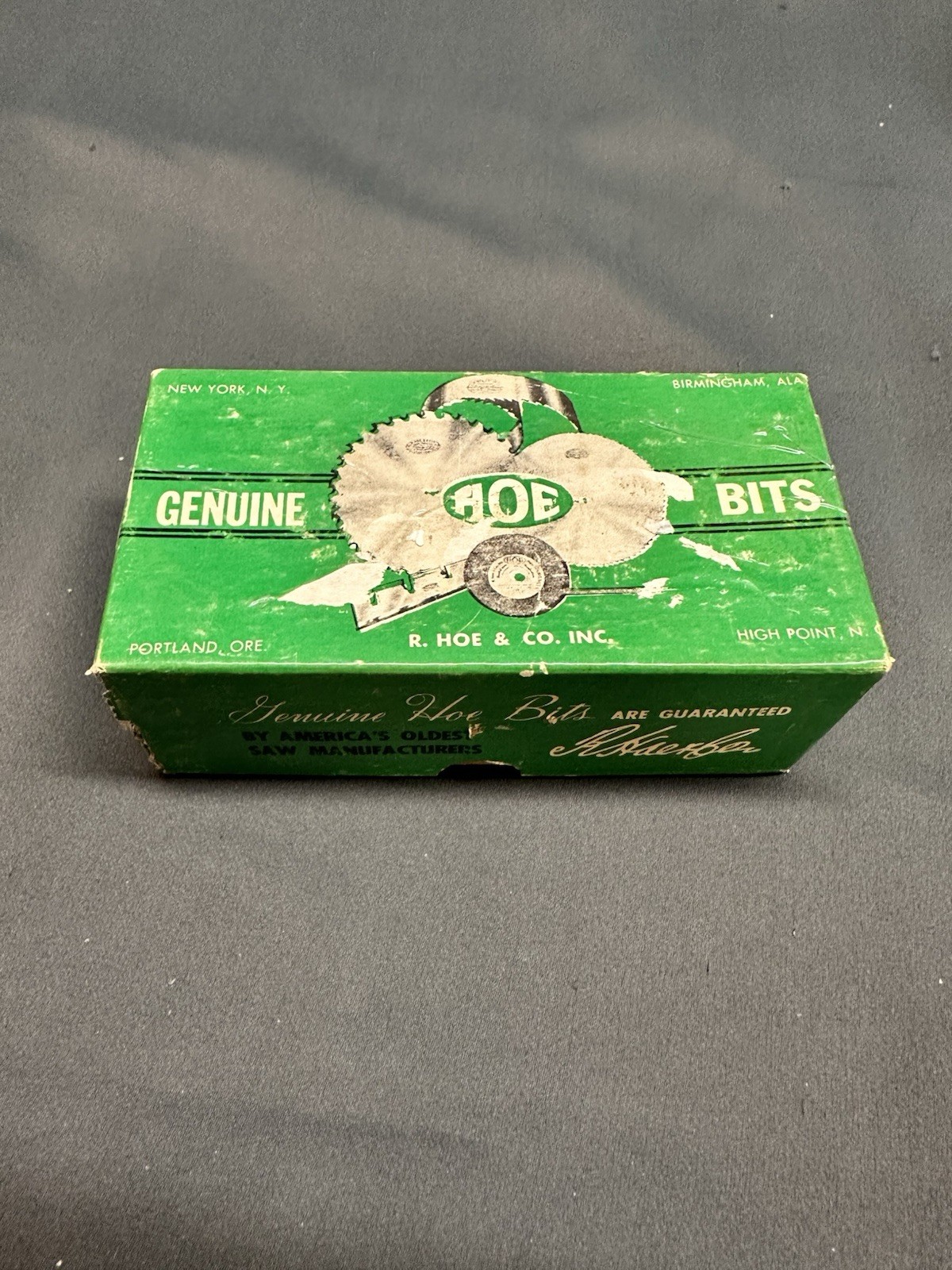 R. Hoe & Co. Inc. Genuine Hoe Bits Box of 100 B-7 3/8″ Vintage Original