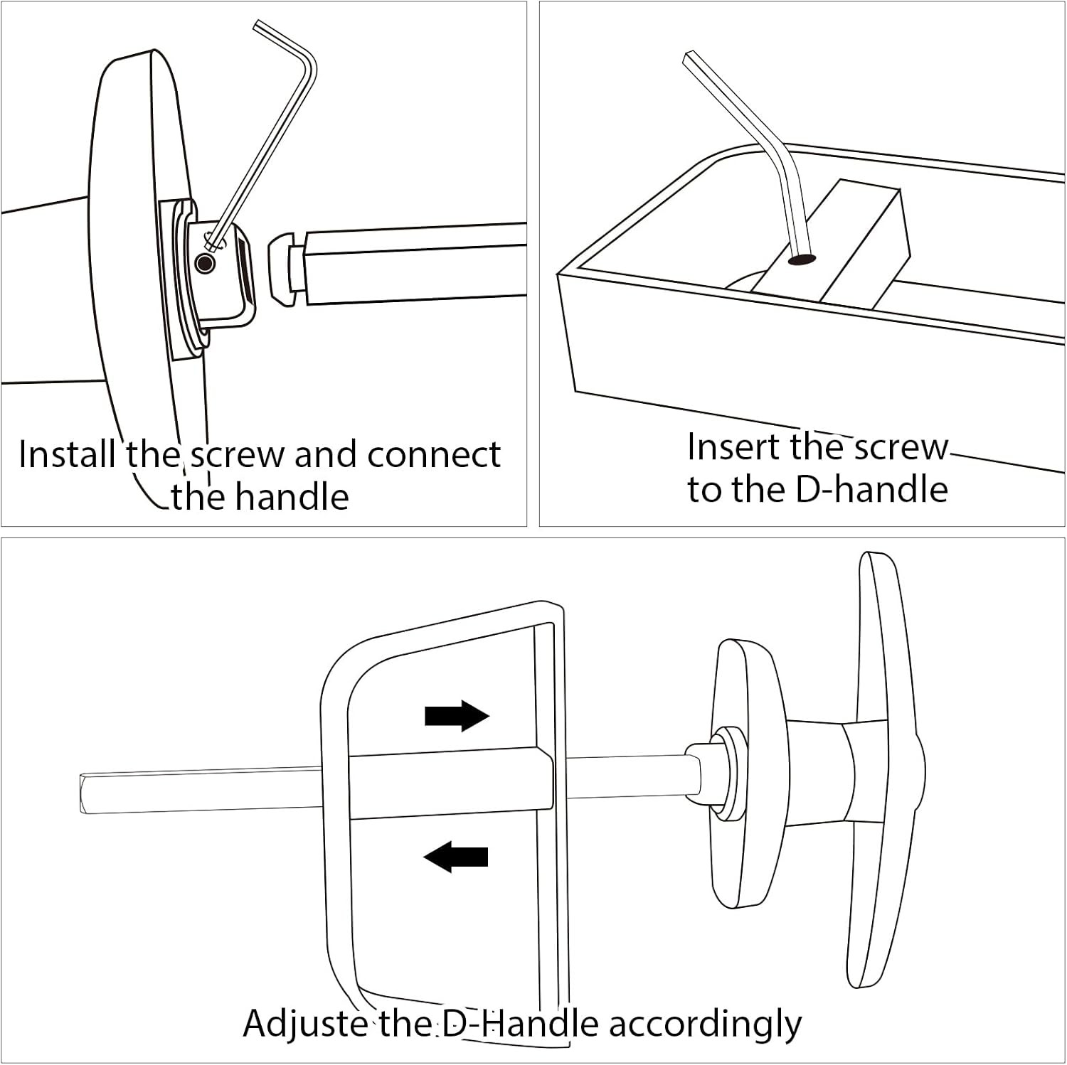 Shed Door Latch T-Handle Lock Kit with 5 Keys,BTEOBFY 5-1/2″ 5.5 inch, Black