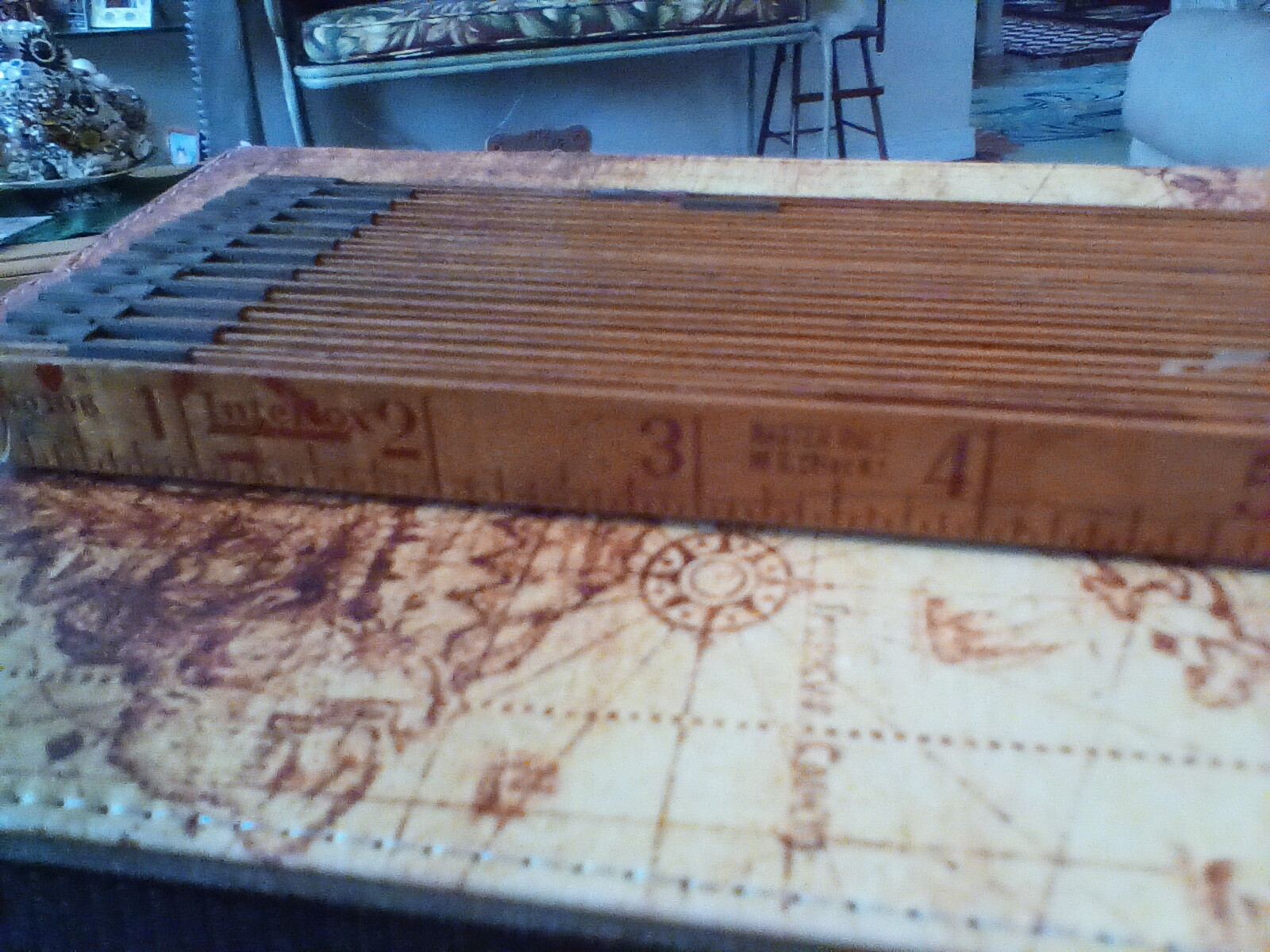 Vintage Interlox Master Slide Wooden Ruler Master Rule Mfg. New York USA No 106