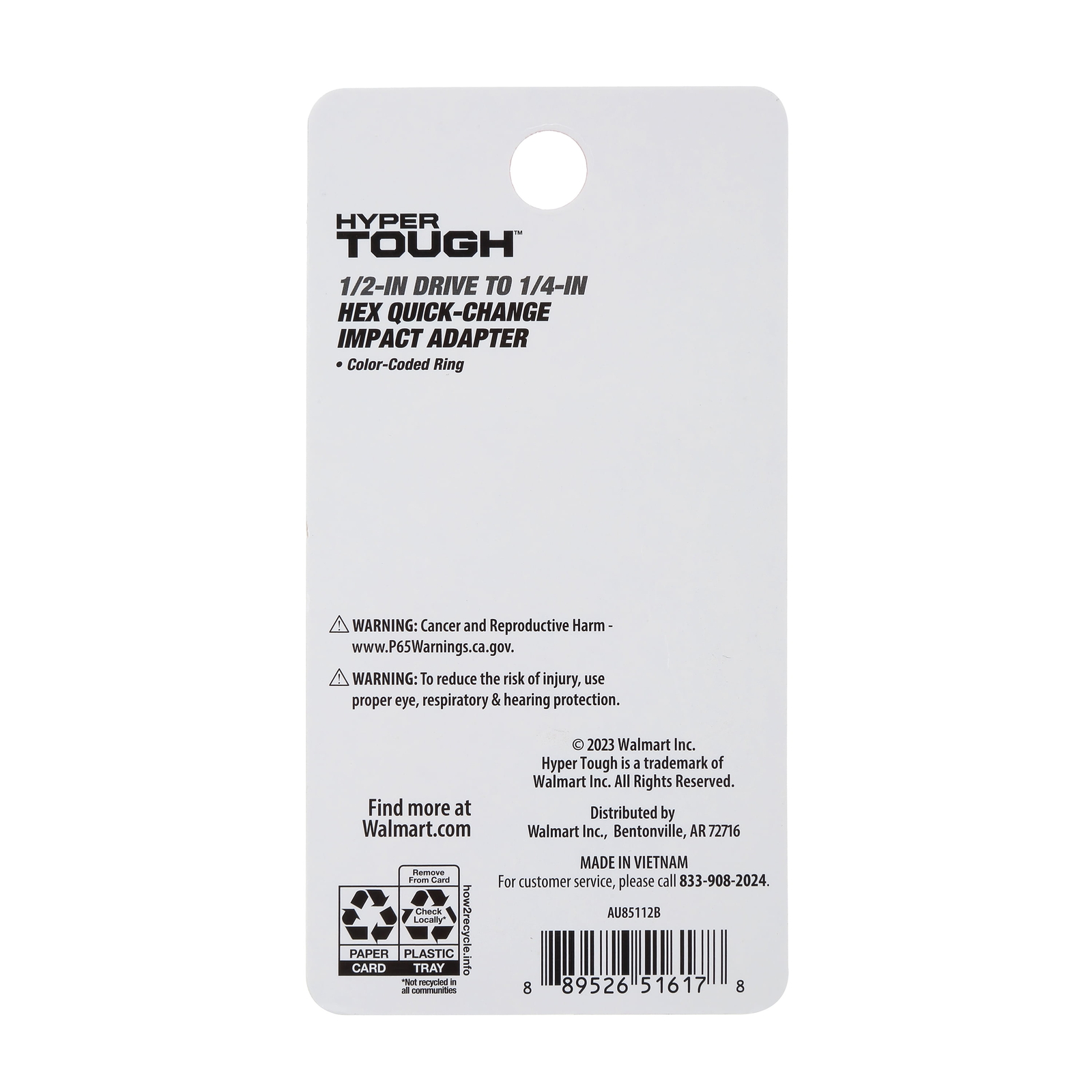 1/2 inch Drive to 1/4 inch Drive Quick Release Interchangeable Impact Adapter