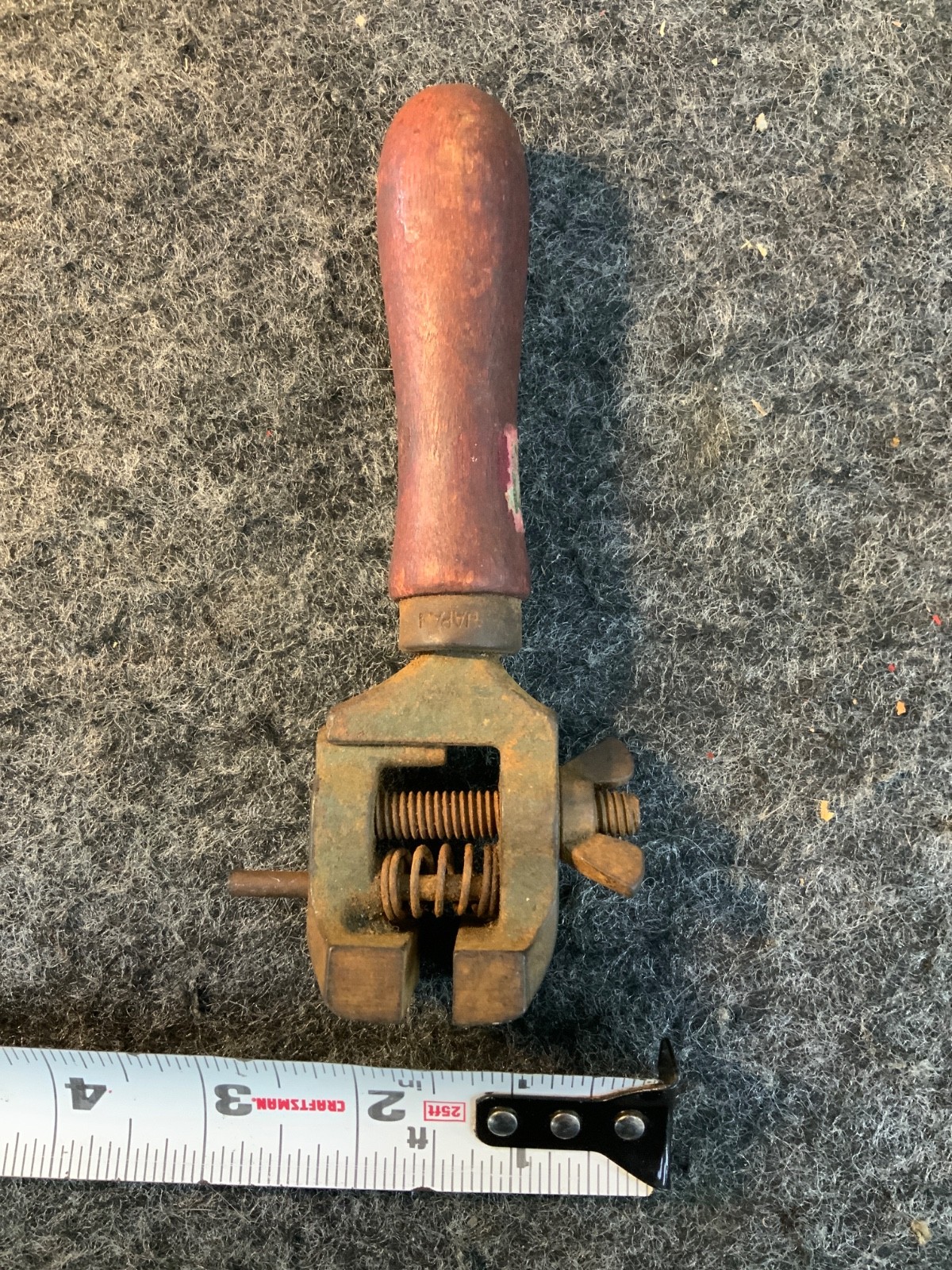Vintage Hand Vice With Wooden Handle Pin Vise