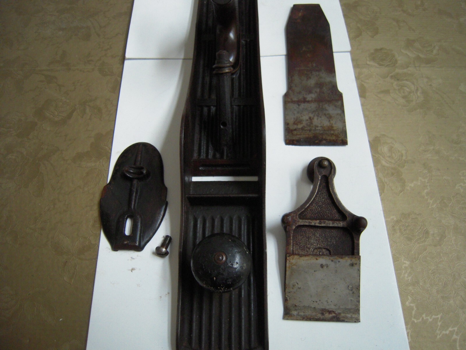 Tower & Lyon Chaplin Patent Plane Wood Tool Hard Rubber Tote coragated 8 Size