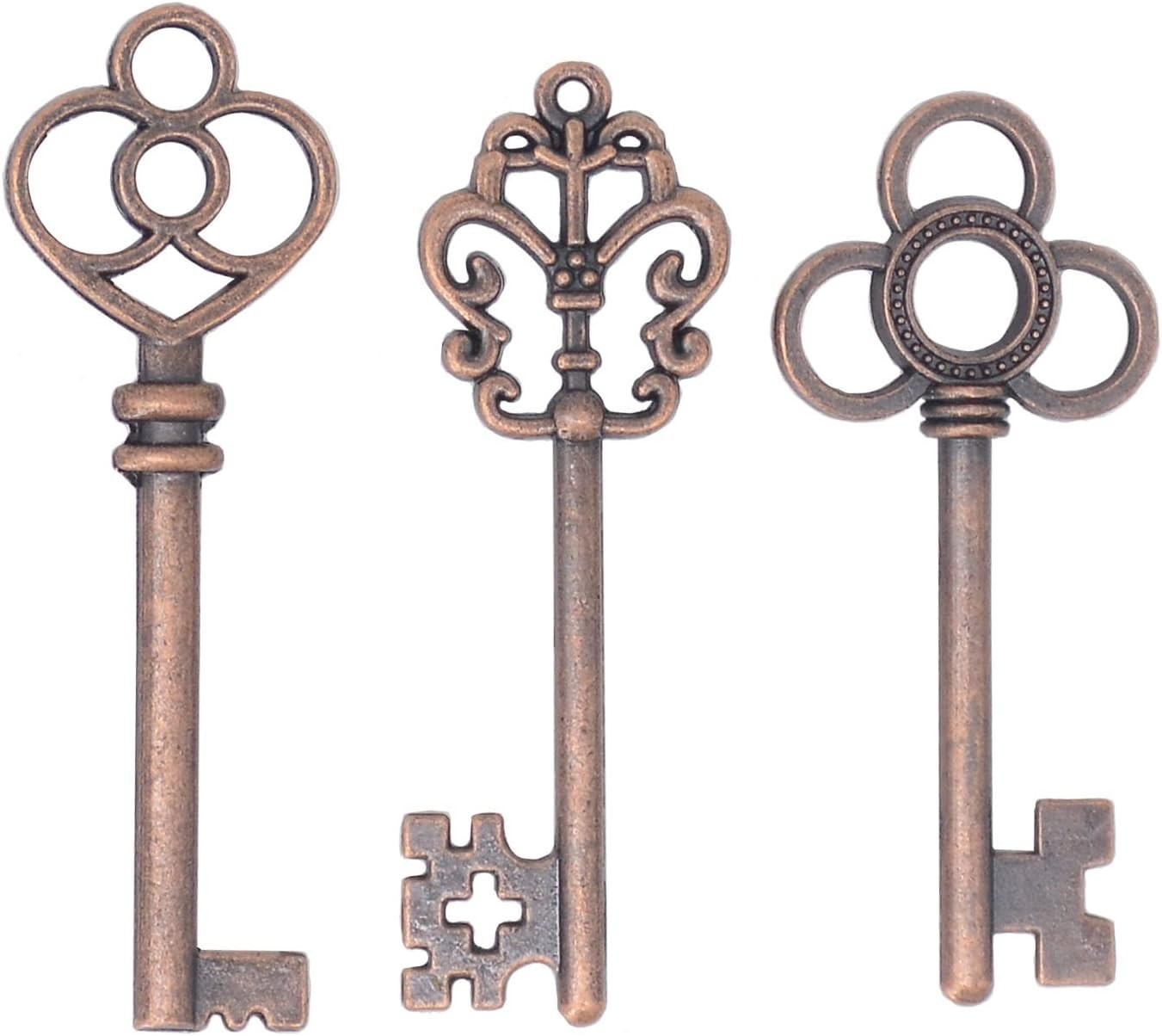 Mix of 30 Vintage Steampunk Skeleton Keys – Perfect for Parties & Jewelry Making