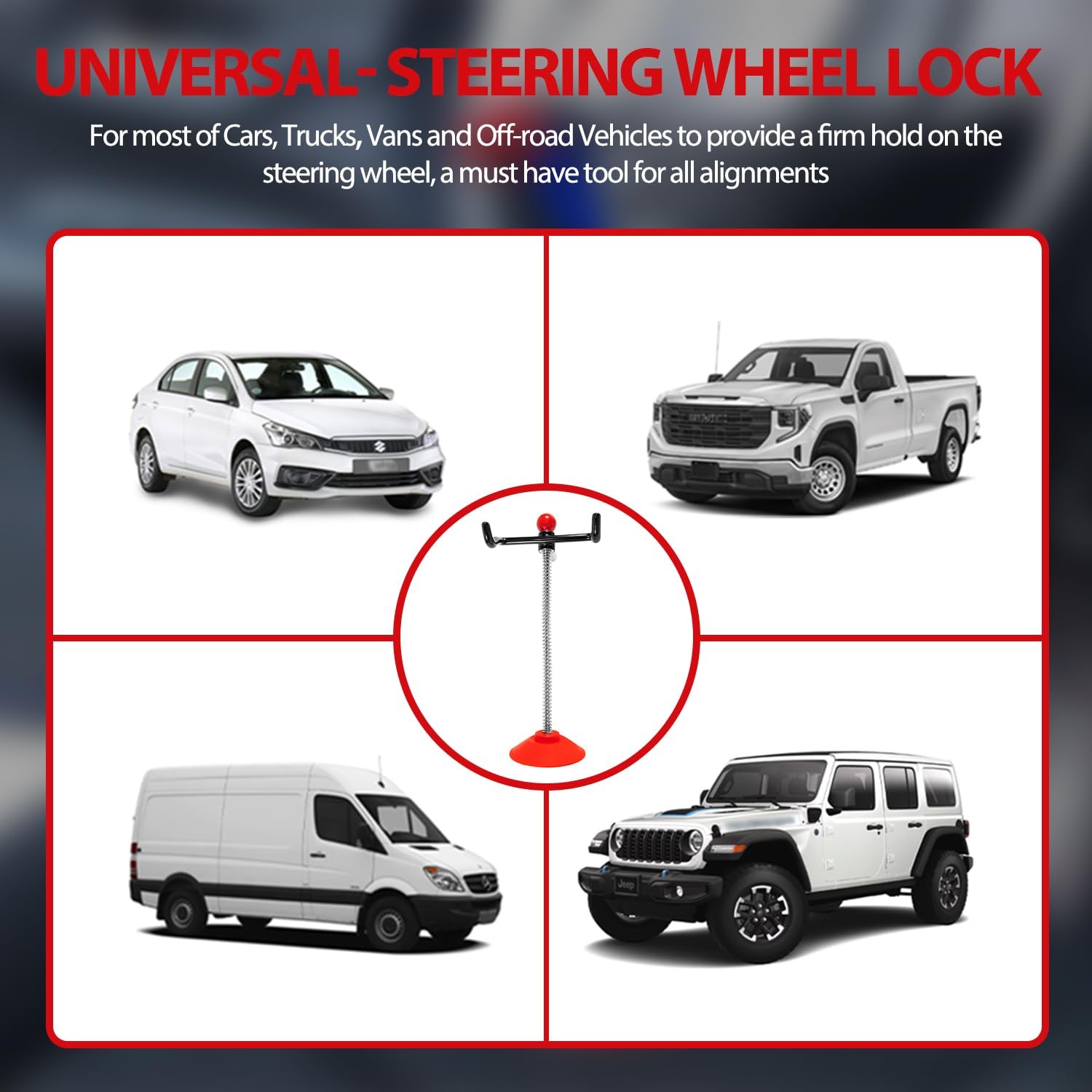 DearChan Adjustable Steering Wheel Holder, Car Alignment Wheel…