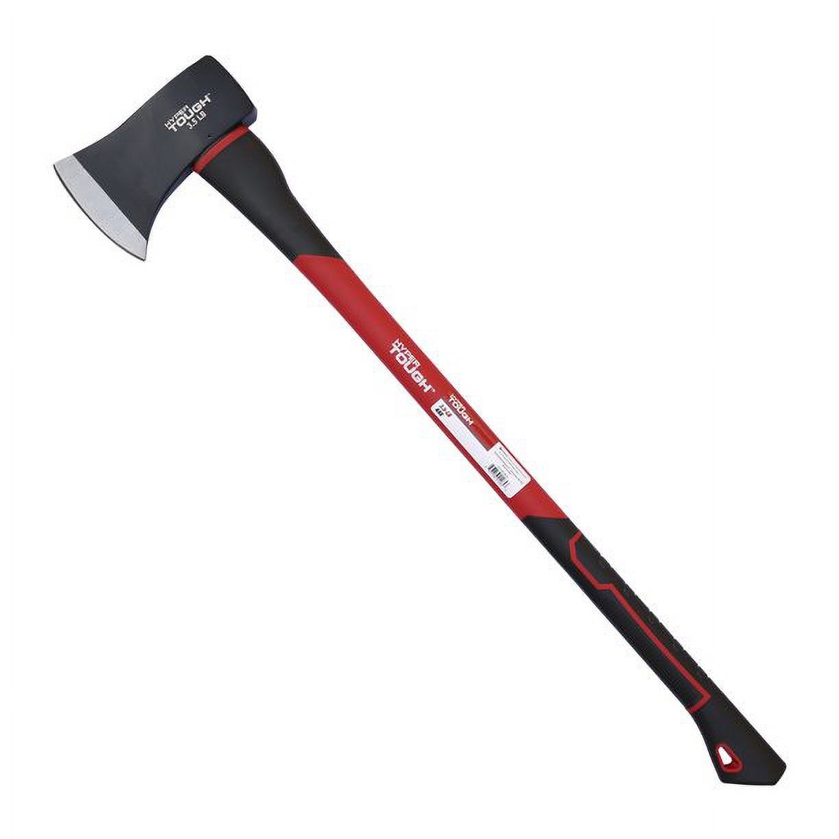 Hyper Tough 3.5lb Single Bit Axe with Double Injection Fiberglass Handle and Hig