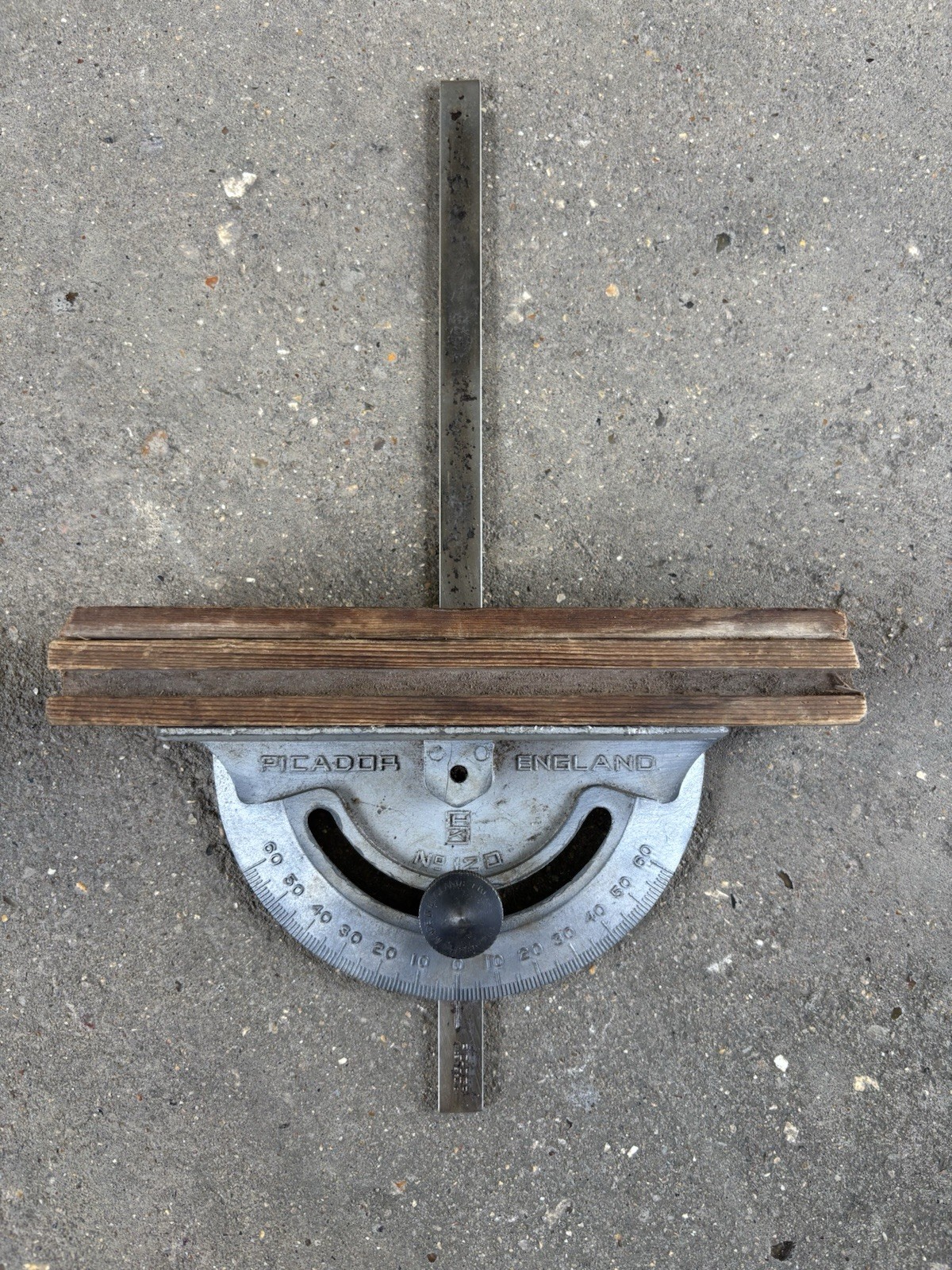 Vintage Picador England No. 120 Square Head Combination Gauge Workshop Tool