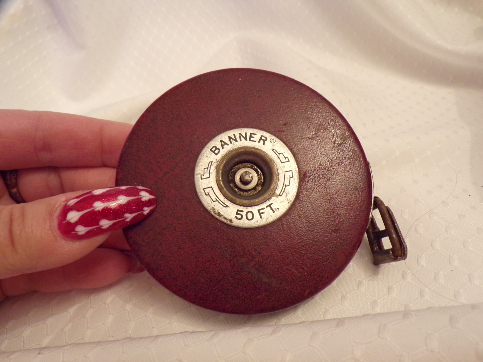 VTG The Lufkin Rule Co White Clad Steel Tape Saginaw Mich USA
