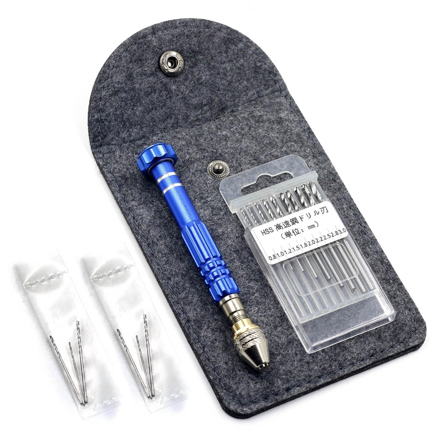 Hand Pin Vise Ith 16 Pcs Drill Bits๏ผfor Resin Rotary Tools For Wood Jewelry Pl