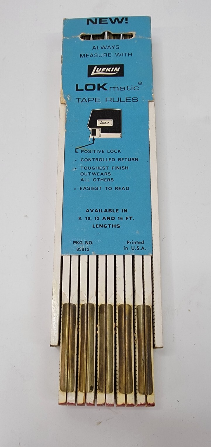 Vintage 1960s? NOS Lufkin 636 Red End Brick Masons Rule – Pre-Cooper Tools