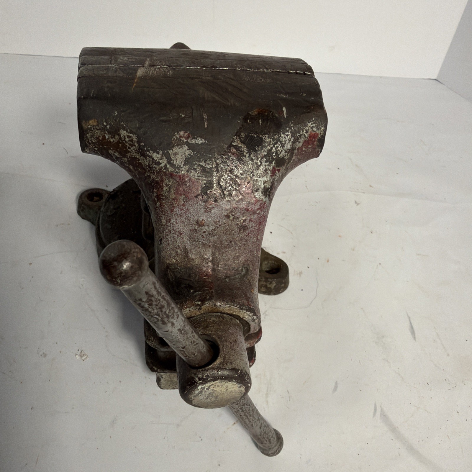 COLUMBIAN C43 ½ Bench Vise Swivel Base Anvil 3½” Jaws USA Vintage 15 Lb