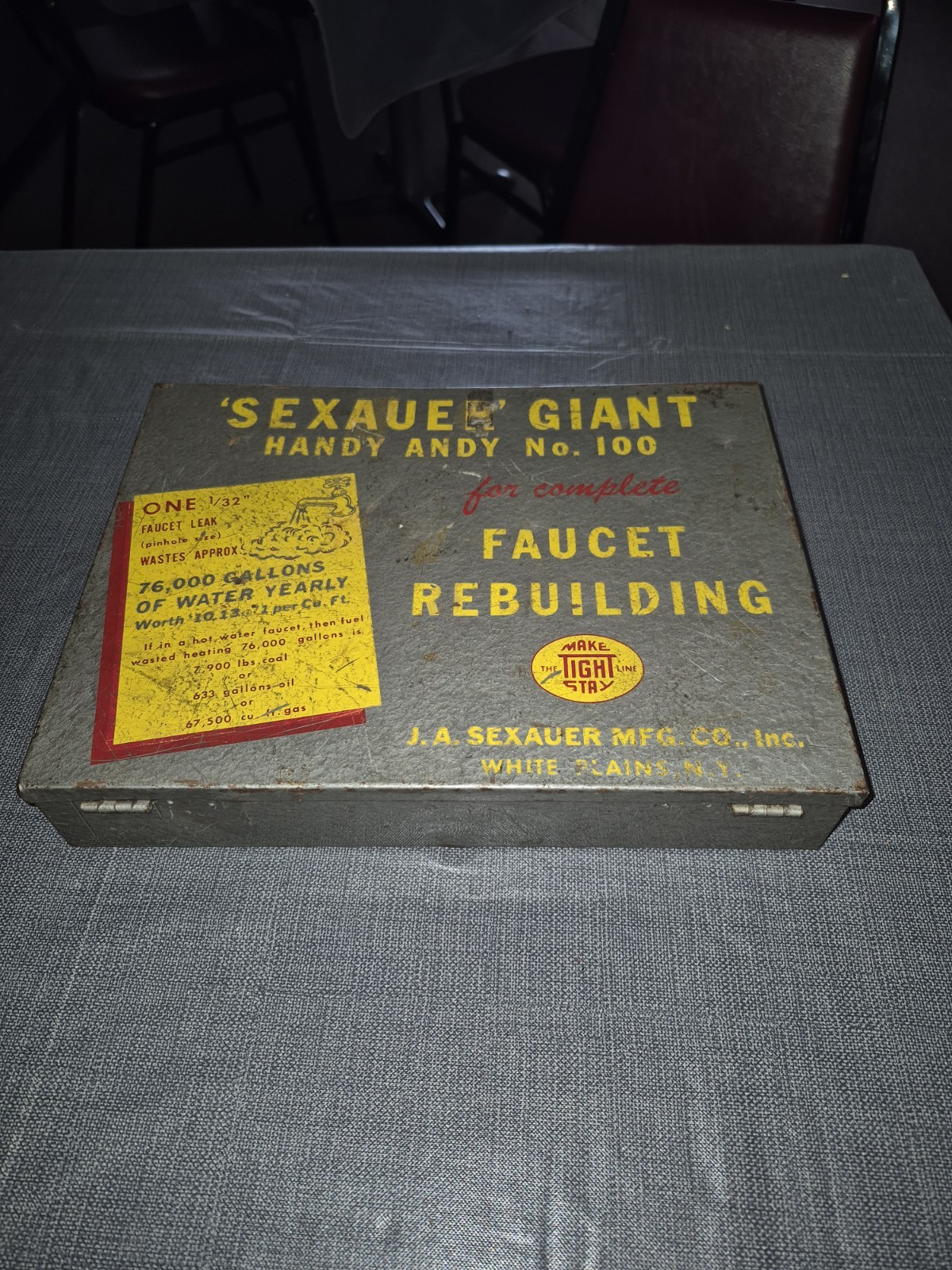 Rare SEXAUER System Faucet Rebuilding Unit-Handy Andy Kit- Vintage Toolbox