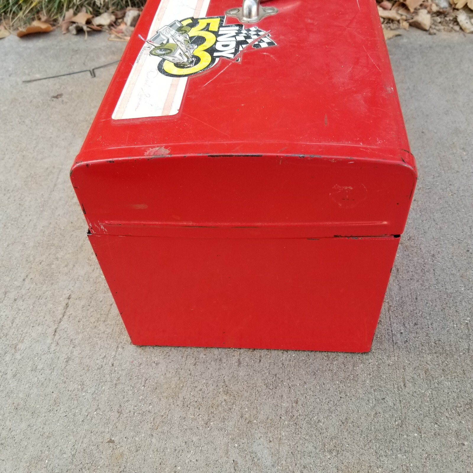 Vintage Vermont American Tool Box Red Metal 19″ Indy 500
