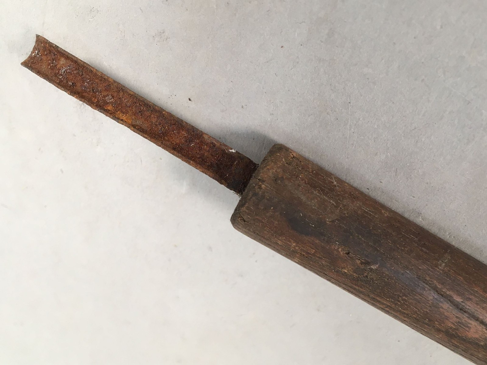 Japanese Chisel Nomi Carpentry Vtg Woodworking Tool 33cm Blade 8mm T149