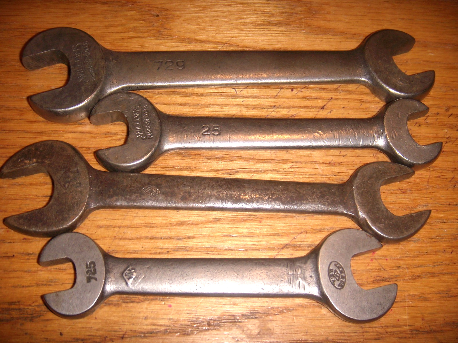 5 Vintage Williams & BILLINGS Wrenches FREE SHIPPING