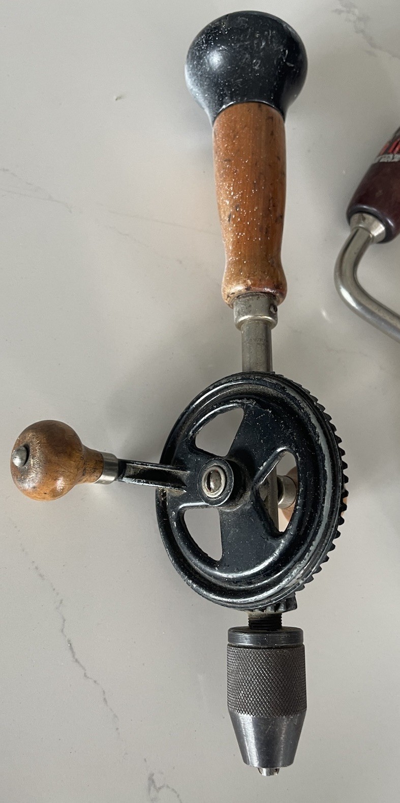 Pair Of Vintage Craftsman Brace’s & Unknown Hand Drills & Bits