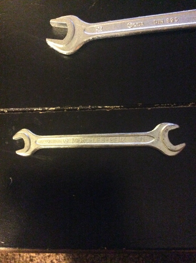 LOT OF 2 DIN 895 OPEN END WRENCHES (17&13) +(10&8)mm VINTAGE MADE GERMANY