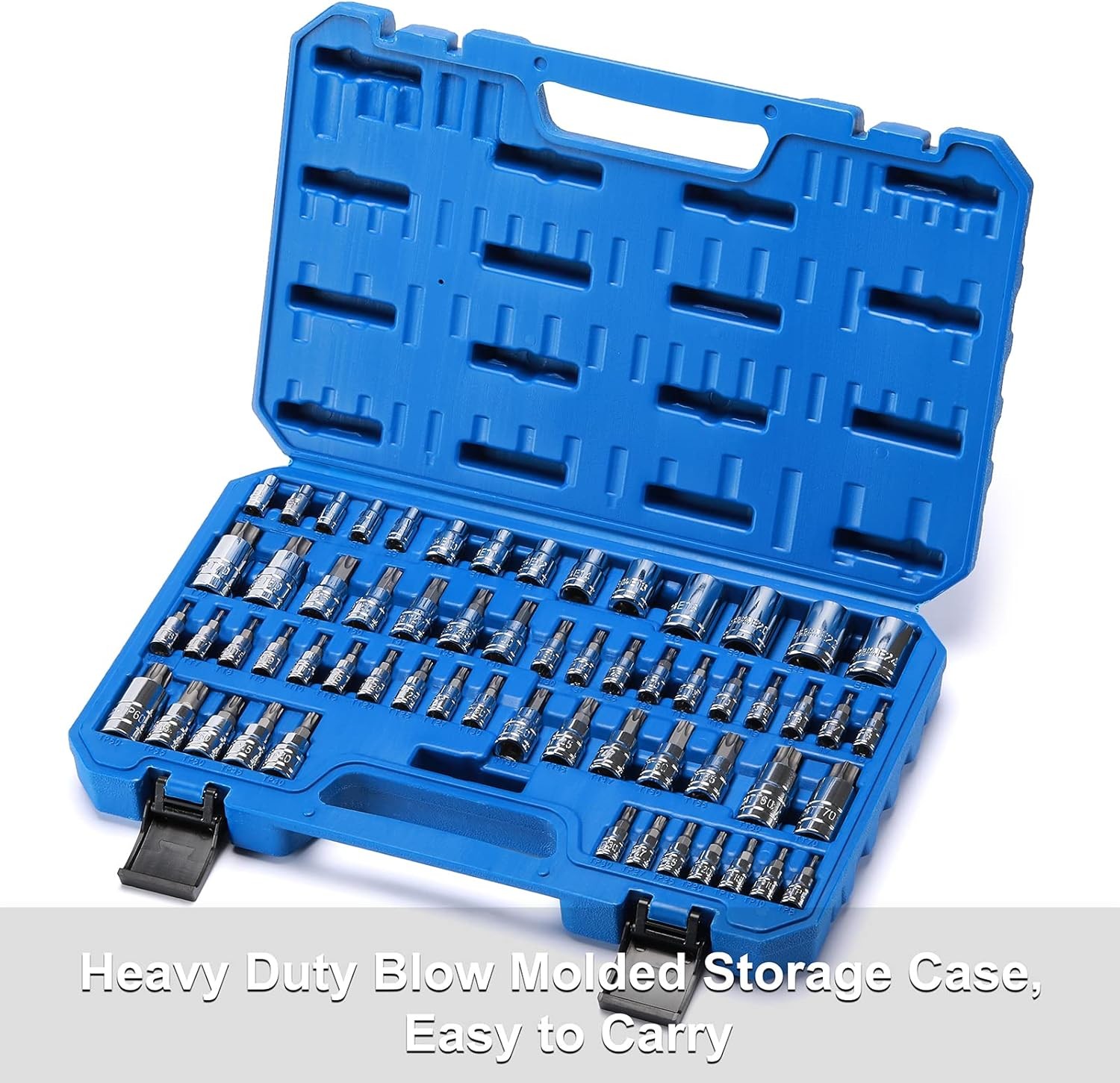 CASOMAN Master Torx Bit Socket and External Torx Socket Set, 60-Piece Set