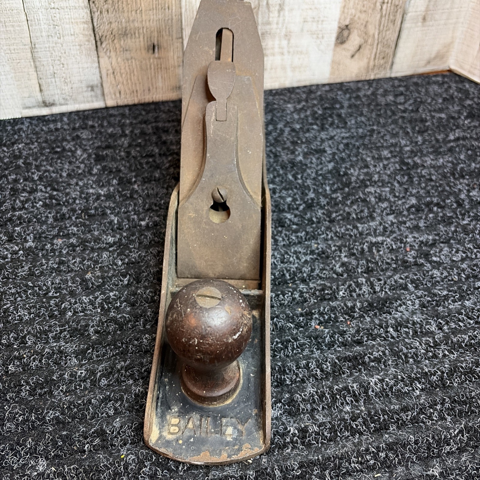 VINTAGE STANLEY BAILEY NO. 5 Wood Plane Patent APR 19-10, Smooth Bottom 14”
