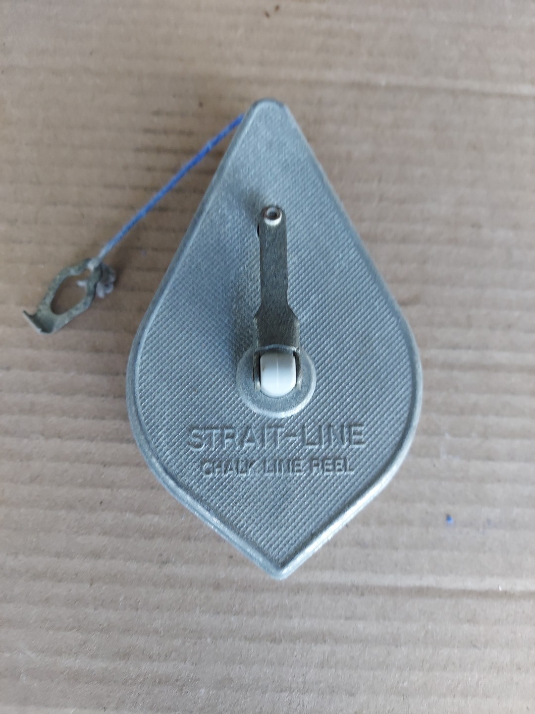 Vintage Irwin Straight-Line Chalk Line Reel Plumb Bob Metal Tool Made In USA