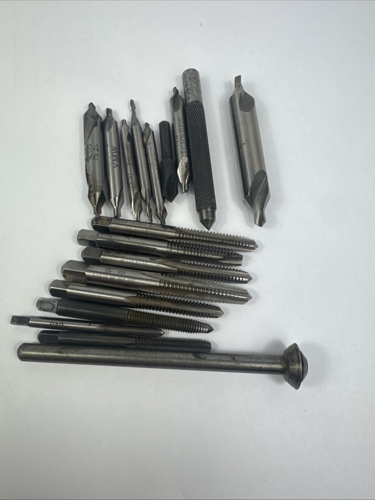 Lot of 18 Vintage Machinist Tools Double End Center Drill Countersink Bits