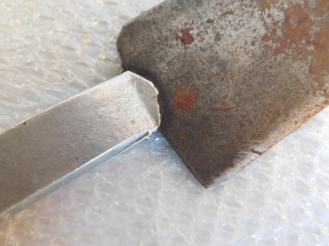 old vintage hand forged knife machete hatchet primitive unique meat clever chef