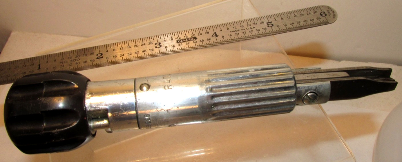 Vintage 1960’d Ratchet Versatool With 3 Heads. Patent Pending Works Great