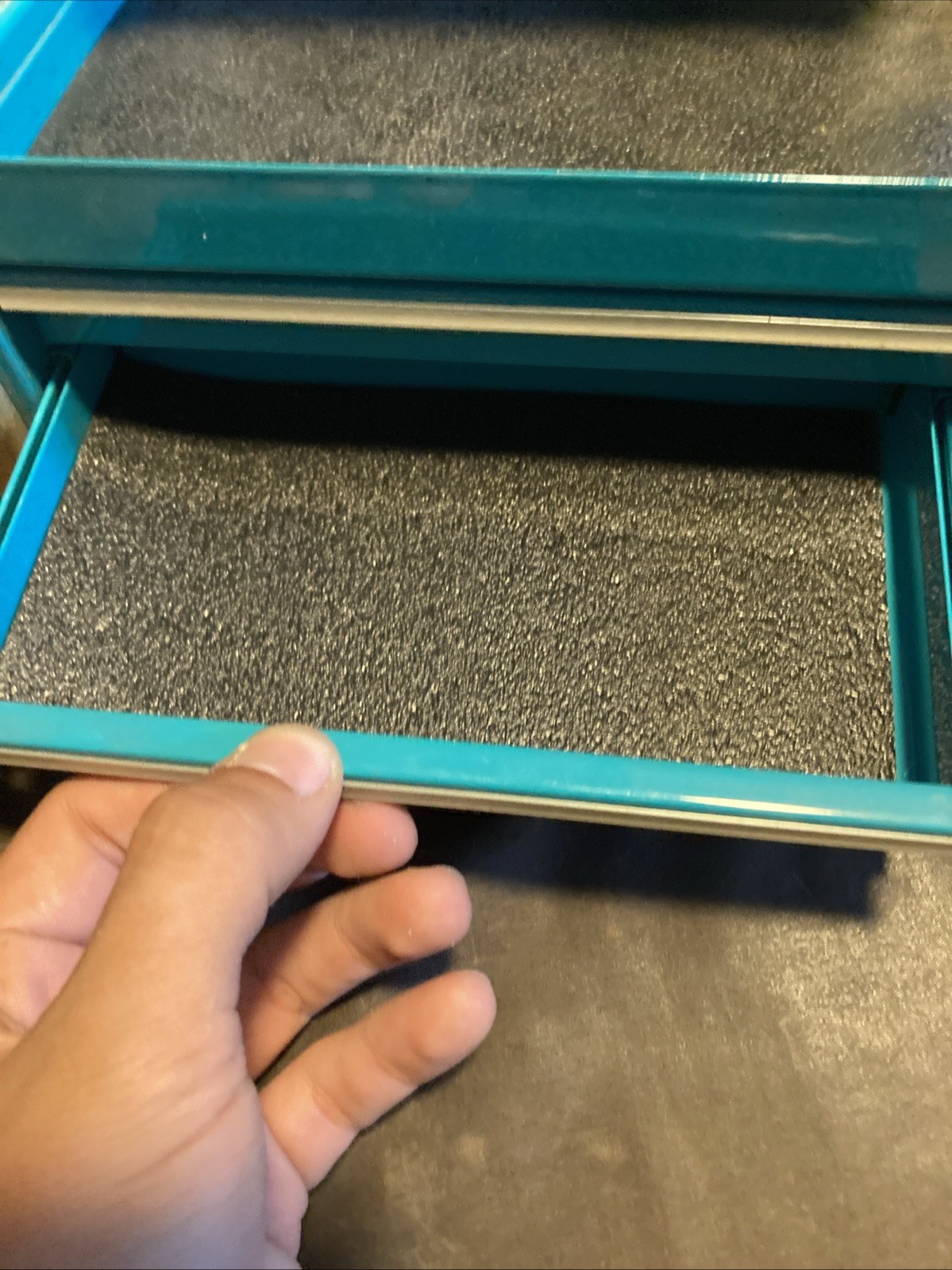 Snap On Miniature Tool Jewelry Box Teal Top Chest 3 Drawers Very Rare Color Beat