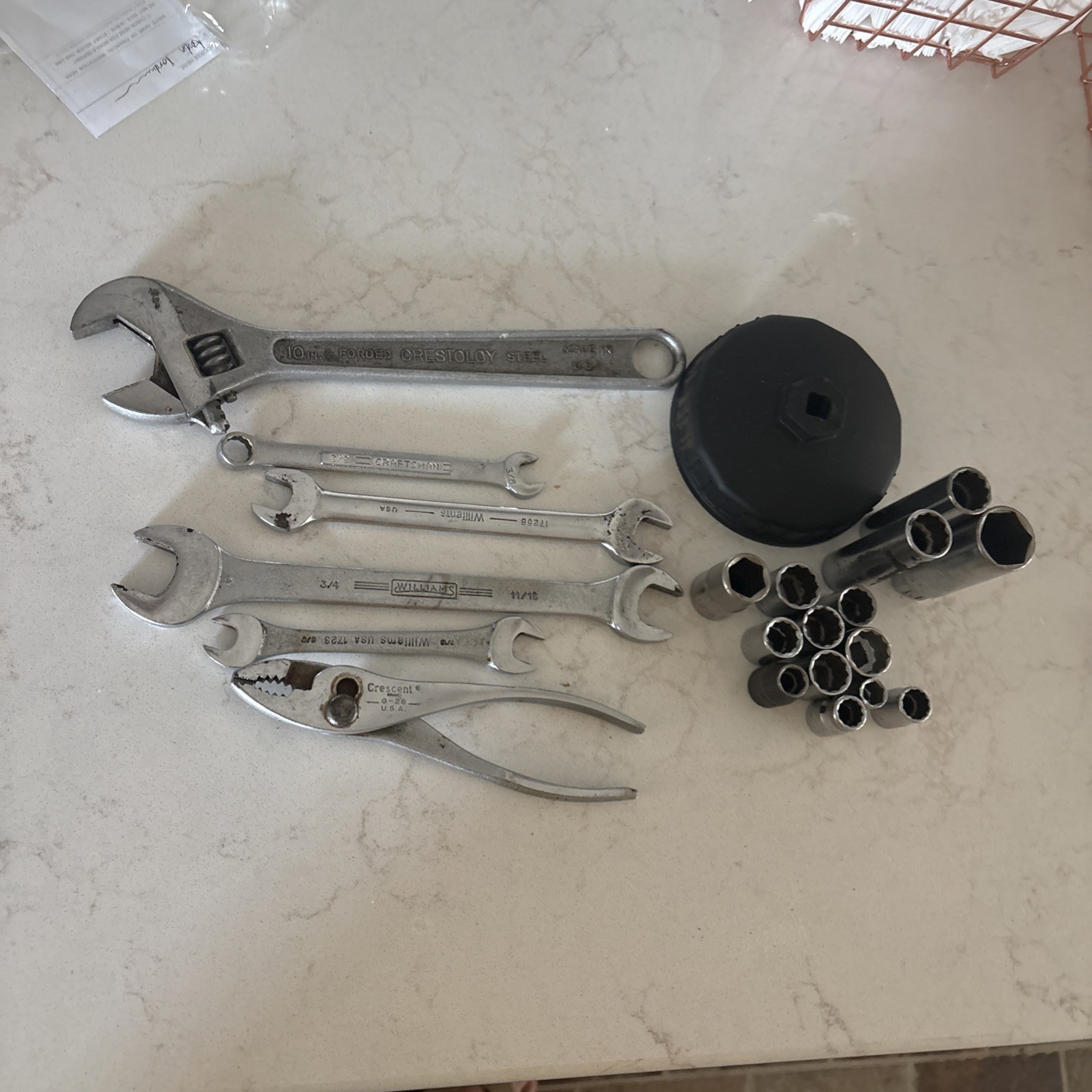 Lot Of All USA Tools Wrenches Sockets Crescent Williams Craftsman Cornwell