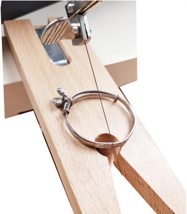 TAURISH Wooden Bench Pin with V-Slot and C-Clamp Medium, Silver