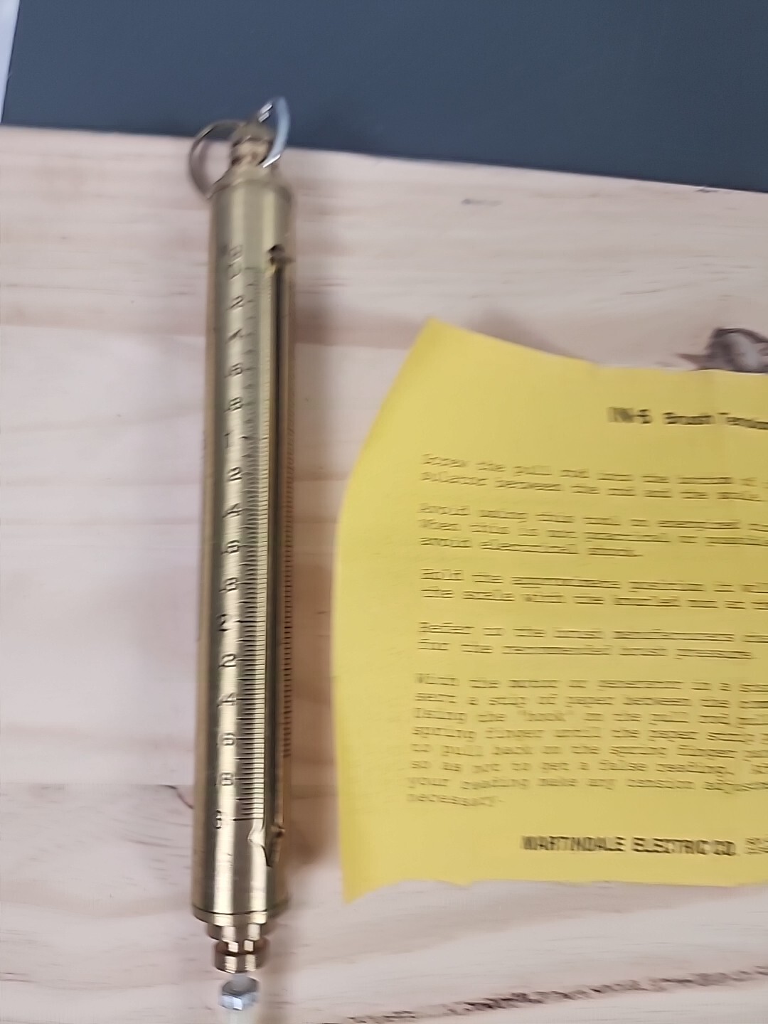 Vintage Chatillon Hanging Brass Scale Model IN-6 Made In New York USA