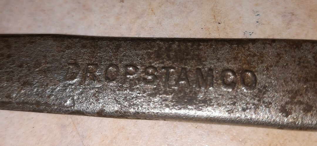 VINTAGE DROPSTAMCO OPEN ENDED SPANNER 13/16af-11/16af MILITARY ARROW 1955